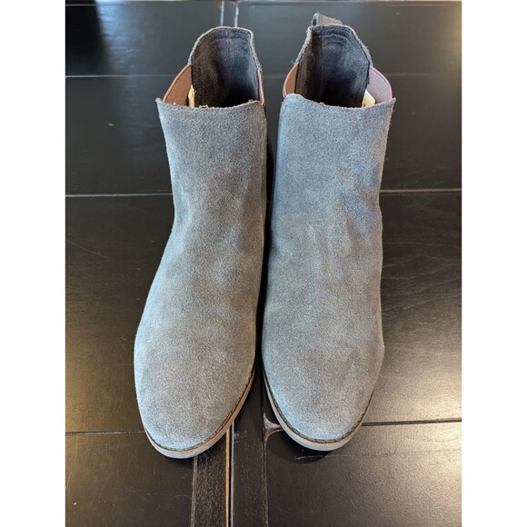 TOMS Ella Chelsea Suede Bootie Gray Metallic Women's 9/EU40 - Picture 2 of 10